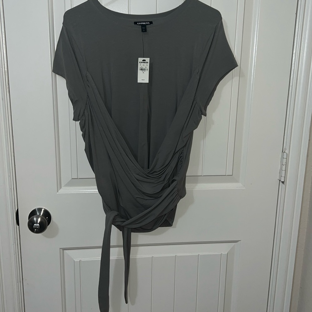 EXPRESS Olive green tie shirt size XL